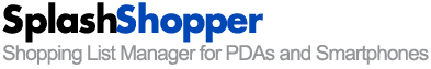 SplashShopper - best shopping list manager for Pocket PC