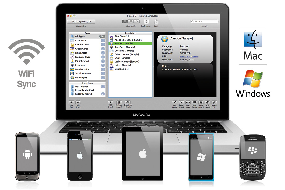 Password security on the desktop password manager synchs with the mobile password manager