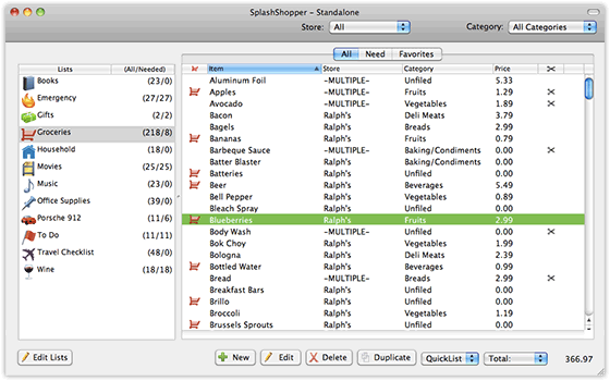 splashshopper edit categories